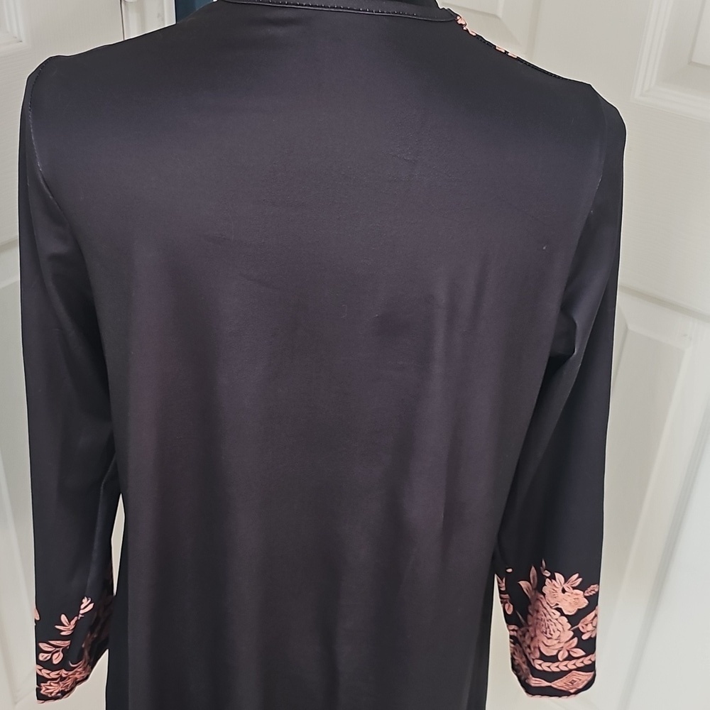 NWOT Zagros Lightweight Retro Long Sleeved Open Paisley Cardigan Small - Picture 12 of 12